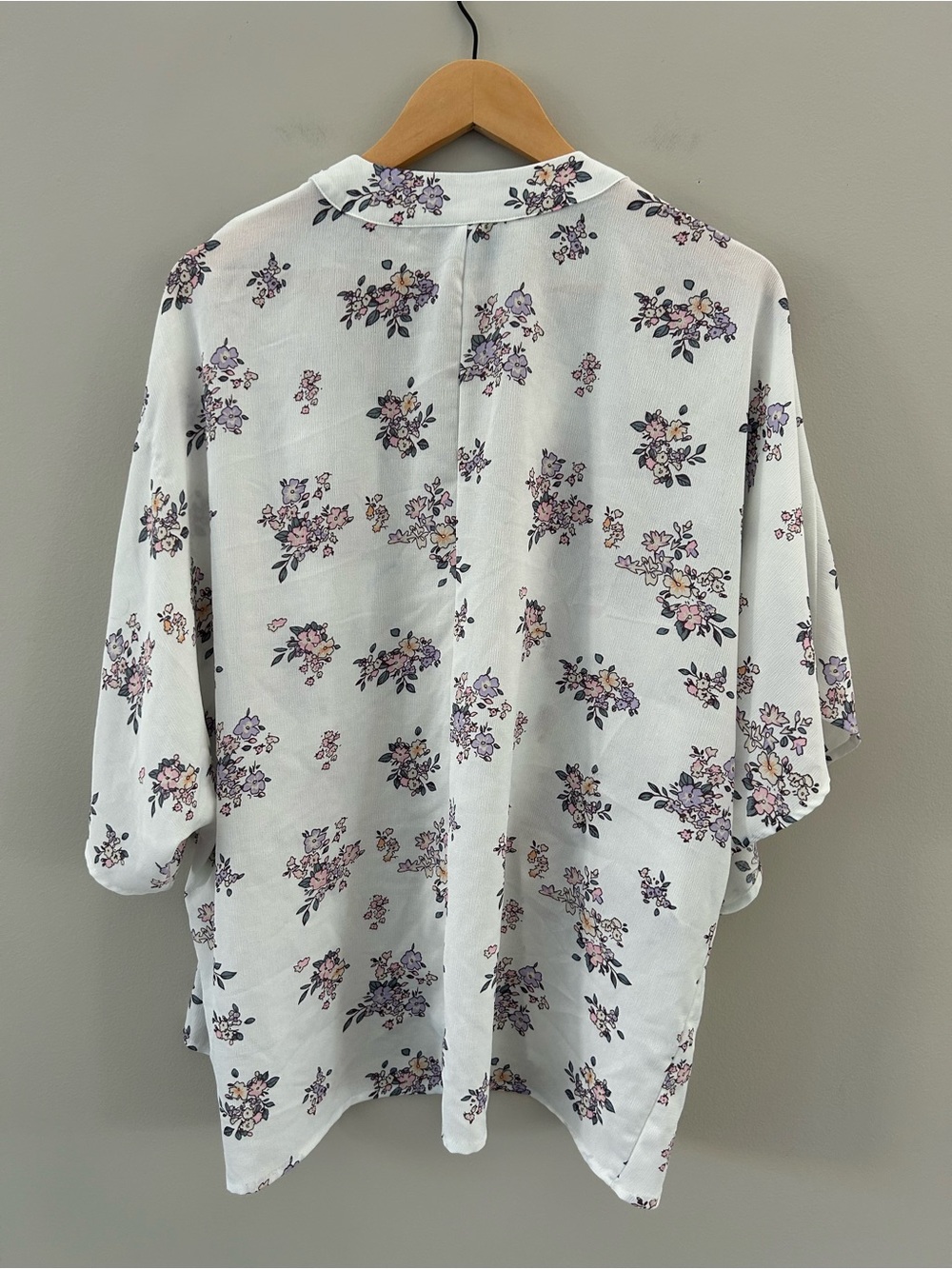 Orb Floral Open Front Airy Kimono Cover Up Shawl Cardigan - Picture 5 of 6